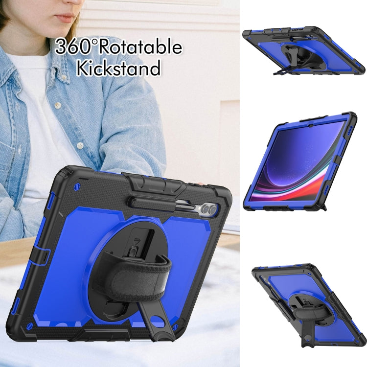 For Samsung Galaxy Tab S9 Ultra / S10 Ultra Silicone Hybrid PC Tablet Protective Case(Black+Dark Blue) - Galaxy Tab S9 Ultra Cases by PMC Jewellery | Online Shopping South Africa | PMC Jewellery | Buy Now Pay Later Mobicred