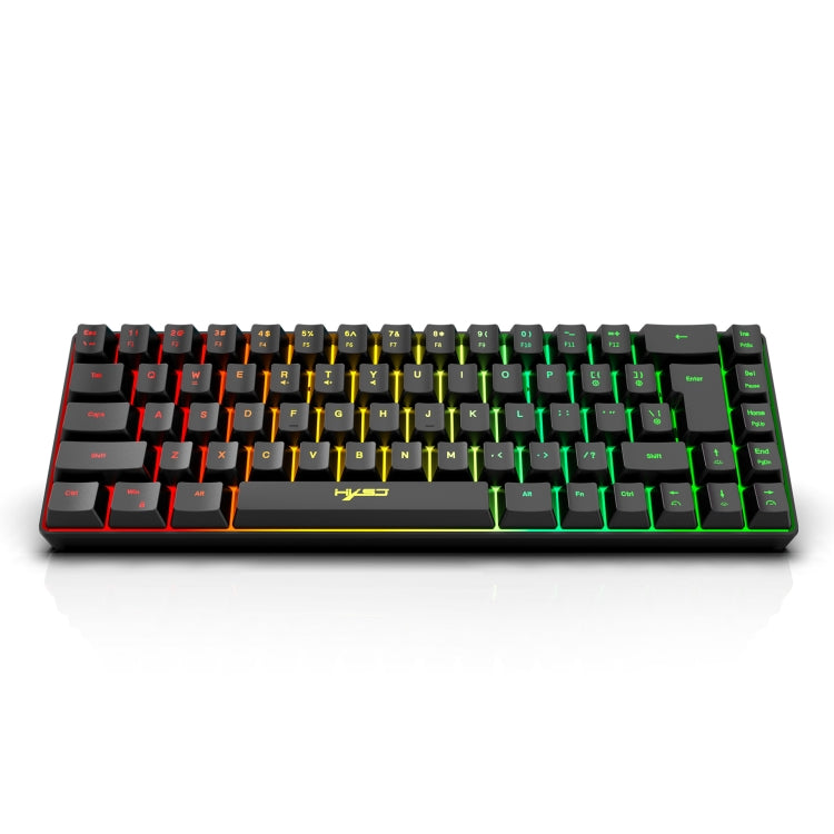 HXSJ V200 Wired RGB Backlit Mechanical Keyboard 68 Key Caps, Cable Length: 1.7m(Black) - free shipping - PMC Jewellery - Order now!