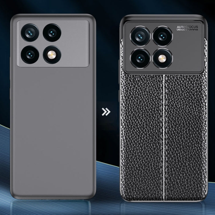 For Xiaomi Redmi K70 Pro Litchi Texture Shockproof TPU Phone Case(Blue) - K70 Pro Cases by PMC TechLife | Online Shopping South Africa | PMC TechLife | Buy Now Pay Later Mobicred