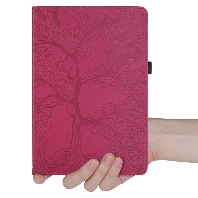 For iPad Pro 11 2024 Tree Life Embossed Rotation Leather Smart Tablet Case(Red) - iPad Pro 11 2024 Cases by PMC TechLife | Online Shopping South Africa | PMC TechLife | Buy Now Pay Later Mobicred