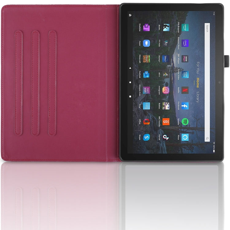 For Amazon Kindle Fire HD8 2022 / 2020 Tree Life Embossed Rotation Leather Tablet Case(Red) - Amazon by PMC TechLife | Online Shopping South Africa | PMC TechLife | Buy Now Pay Later Mobicred
