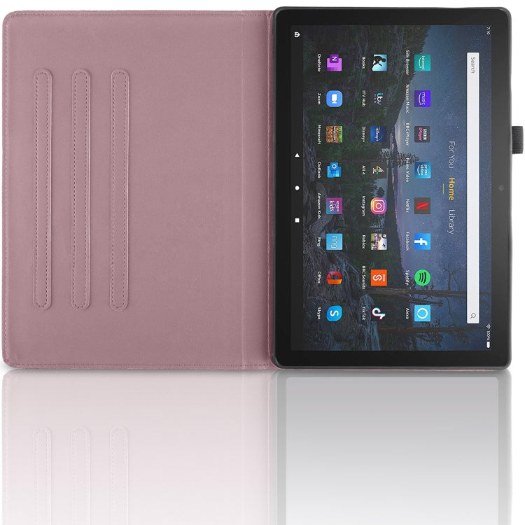 For Amazon Kindle Fire HD8 2022 / 2020 Tree Life Embossed Rotation Leather Tablet Case(Rose Gold) - Amazon by PMC TechLife | Online Shopping South Africa | PMC TechLife | Buy Now Pay Later Mobicred