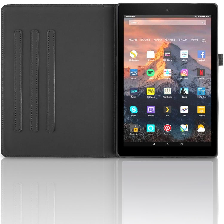 For Amazon Kindle Fire HD8 2015-2019 Tree Life Embossed Rotation Leather Tablet Case(Black) - free shipping - PMC TechLife - Order now!
