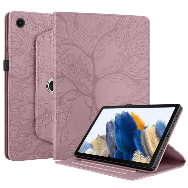 For Lenovo Tab M10 Plus 10.6 3rd Gen Tree Life Embossed Rotation Leather Smart Tablet Case(Rose Gold) - free shipping - PMC TechLife - Order now!
