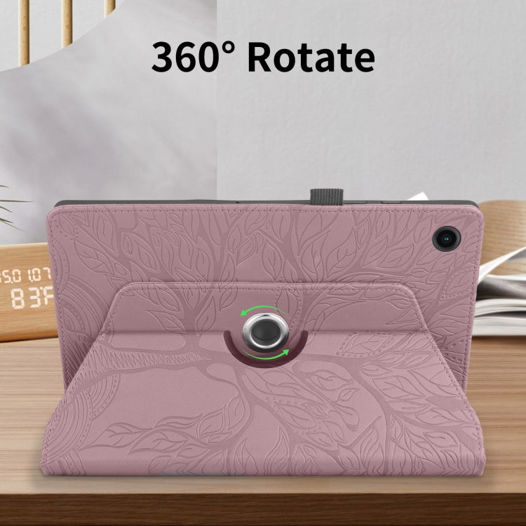 For Lenovo Tab M10 Plus 10.6 3rd Gen Tree Life Embossed Rotation Leather Smart Tablet Case(Rose Gold) - free shipping - PMC TechLife - Order now!