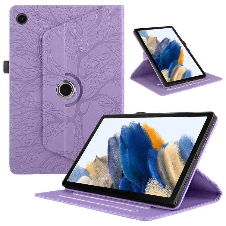 For Lenovo Tab M10 Plus 10.6 3rd Gen Tree Life Embossed Rotation Leather Smart Tablet Case(Purple) - Lenovo by PMC TechLife | Online Shopping South Africa | PMC TechLife | Buy Now Pay Later Mobicred