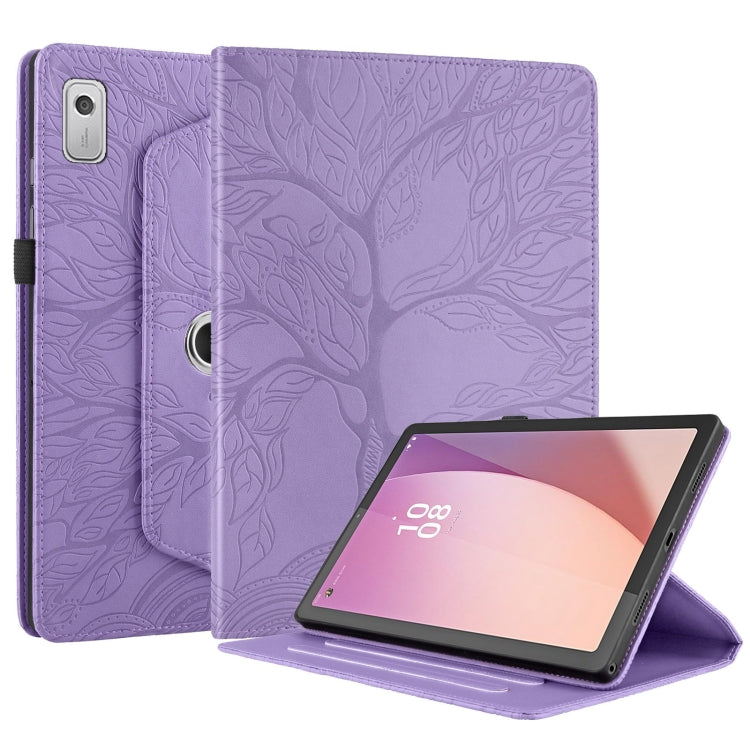For Lenovo Tab M9 Tree Life Embossed Rotation Leather Tablet Case(Purple) - free shipping - PMC TechLife - Order now!