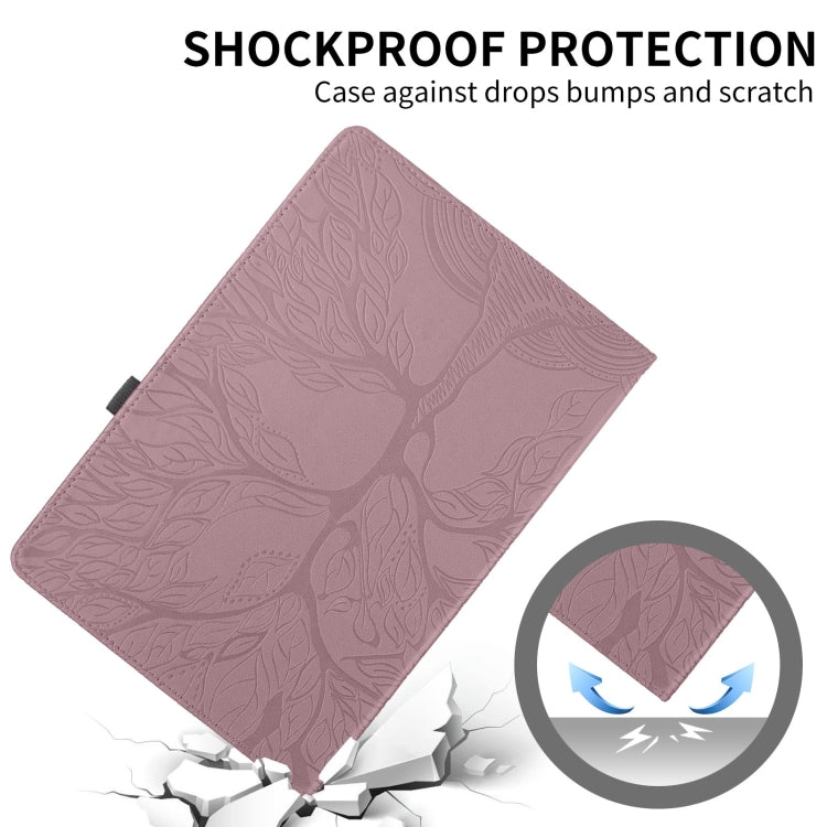 For Lenovo Tab M11 / Xiaoxin Pad 11 2024 Tree Life Embossed Rotation Leather Tablet Case(Rose Gold) - free shipping - PMC Jewellery - Order now!
