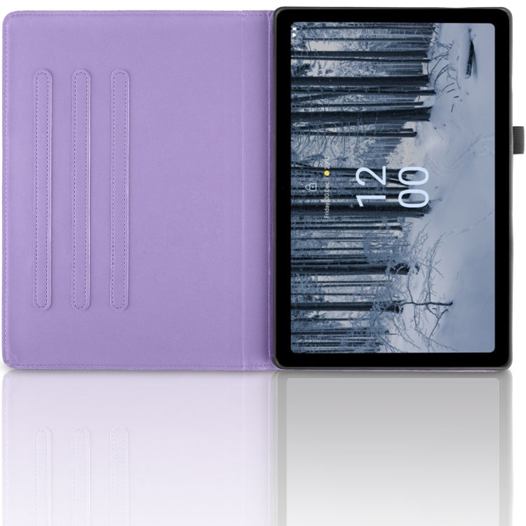 For Nokia T21 Tree Life Embossed Rotation Leather Tablet Case(Purple) - free shipping - PMC TechLife - Order now!