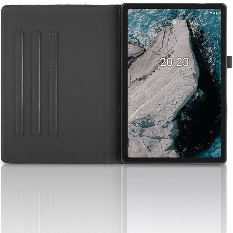 For Nokia T20 10.4 2021 Tree Life Embossed Rotation Leather Tablet Case(Black) - Nokia by PMC TechLife | Online Shopping South Africa | PMC TechLife | Buy Now Pay Later Mobicred
