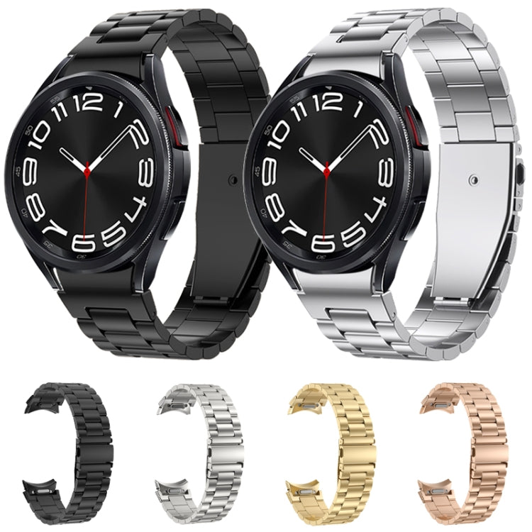 For Samsung Galaxy Watch 6 Three Strains Metal Watch Band(Gold) - free shipping - PMC TechLife - Order now!