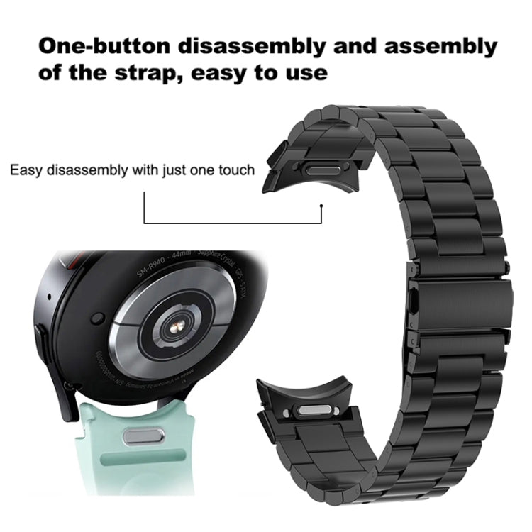 For Samsung Galaxy Watch 6 Three Strains Metal Watch Band(Gold) - free shipping - PMC TechLife - Order now!