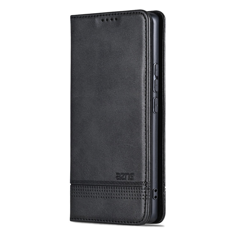 For OPPO Reno11 Pro China AZNS Magnetic Calf Texture Flip Leather Phone Case(Black) - OPPO Cases by AZNS | Online Shopping South Africa | PMC TechLife | Buy Now Pay Later Mobicred