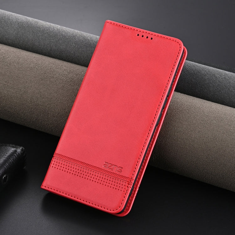 For OPPO Reno11 F AZNS Magnetic Calf Texture Flip Leather Phone Case(Red) - OPPO Cases by AZNS | Online Shopping South Africa | PMC Jewellery | Buy Now Pay Later Mobicred