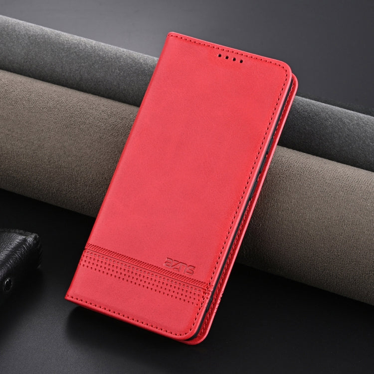 For OPPO Reno12 Global AZNS Magnetic Calf Texture Flip Leather Phone Case(Red) - OPPO Cases by AZNS | Online Shopping South Africa | PMC Jewellery | Buy Now Pay Later Mobicred