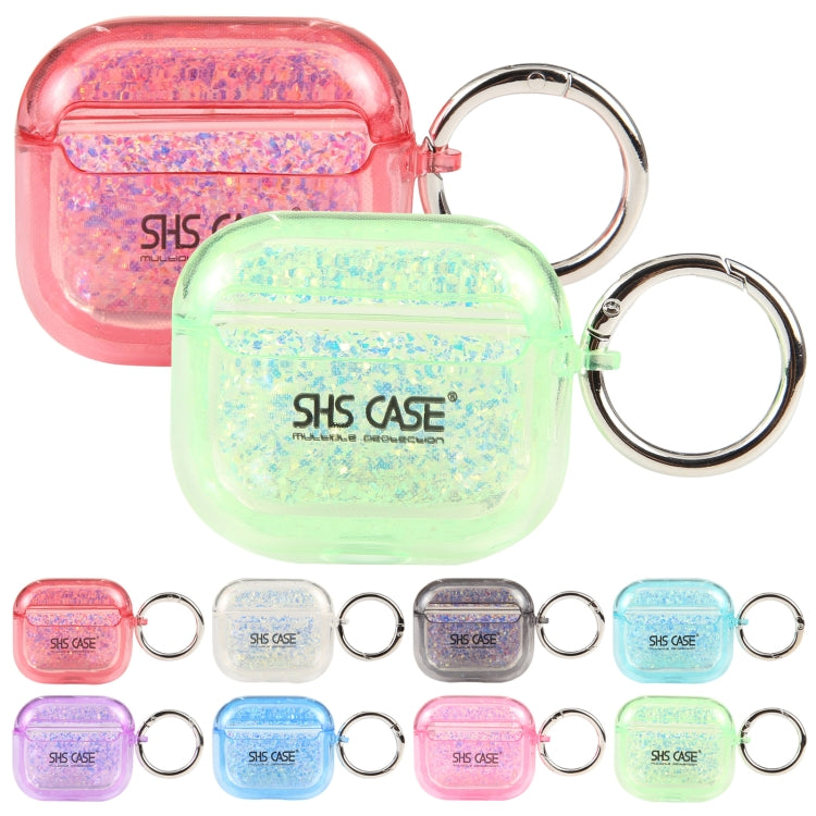 For AirPods 3 Flash Diamond Epoxy Bluetooth Earphone Protective Case(Green) - For AirPods 3 by PMC Jewellery | Online Shopping South Africa | PMC Jewellery | Buy Now Pay Later Mobicred