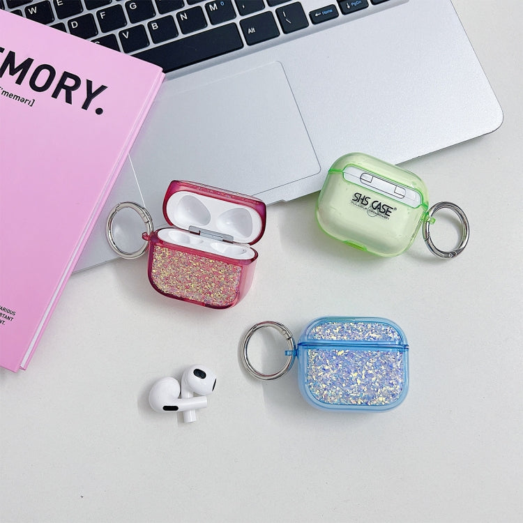 For AirPods 3 Flash Diamond Epoxy Bluetooth Earphone Protective Case(White) - For AirPods 3 by PMC Jewellery | Online Shopping South Africa | PMC Jewellery | Buy Now Pay Later Mobicred