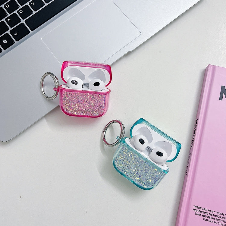 For AirPods Pro Flash Diamond Epoxy Bluetooth Earphone Protective Case(White) - For AirPods Pro by PMC Jewellery | Online Shopping South Africa | PMC Jewellery | Buy Now Pay Later Mobicred