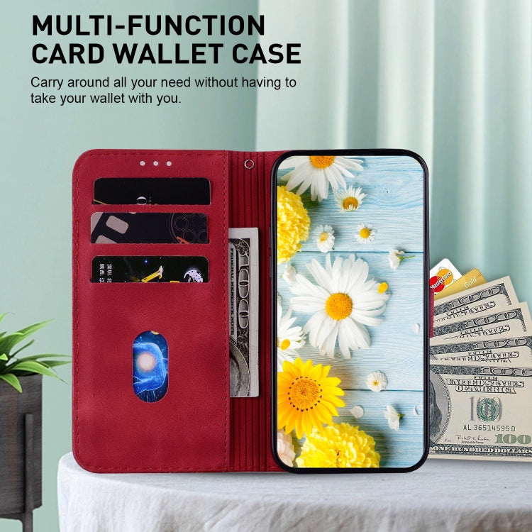 For iPhone 16e Lily Embossed Leather Phone Case(Red) - iPhone 16e Cases by PMC TechLife | Online Shopping South Africa | PMC TechLife | Buy Now Pay Later Mobicred