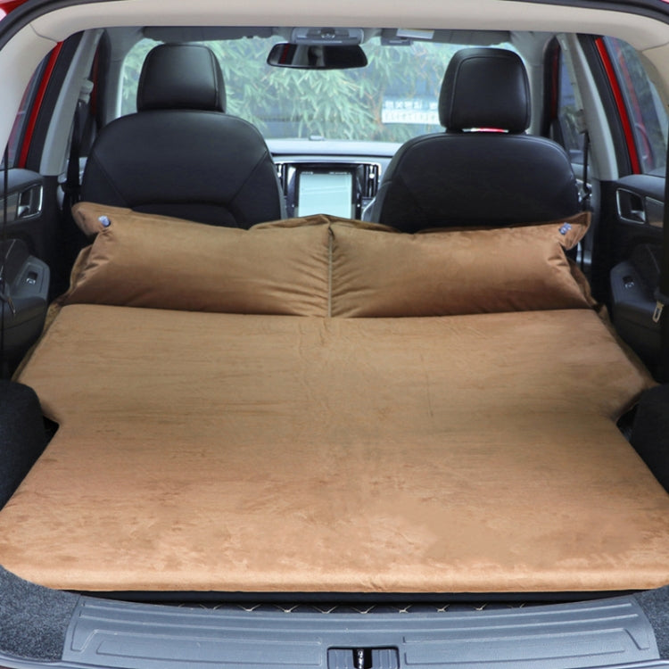 Universal Car Suede Sleeping Mat Mattress Off-road SUV Trunk Travel Inflatable Mattress Air Bed, Size:180 x 130 x 102cm(Brown) - Seat Accessories by PMC TechLife | Online Shopping South Africa | PMC TechLife | Buy Now Pay Later Mobicred