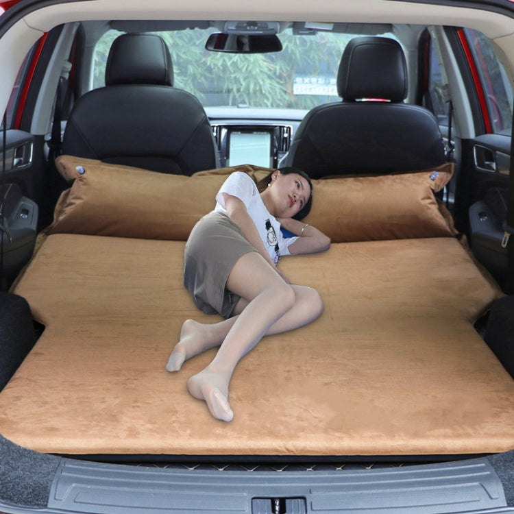 Universal Car Suede Sleeping Mat Mattress Off-road SUV Trunk Travel Inflatable Mattress Air Bed, Size:180 x 130 x 102cm(Brown) - Seat Accessories by PMC TechLife | Online Shopping South Africa | PMC TechLife | Buy Now Pay Later Mobicred