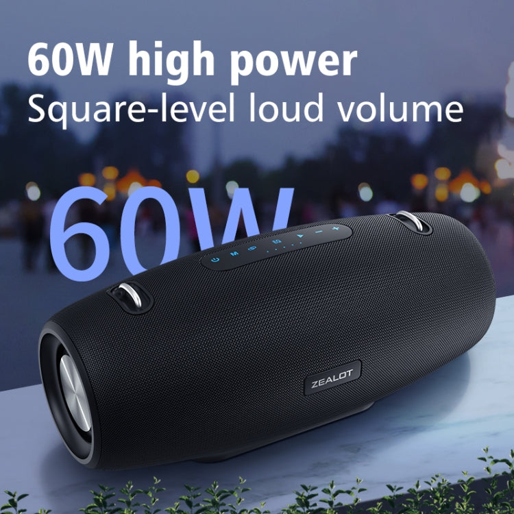 Zealot S67 60W High Power Portable Wireless Bluetooth Speaker(Black) - free shipping - PMC Jewellery - Order now!
