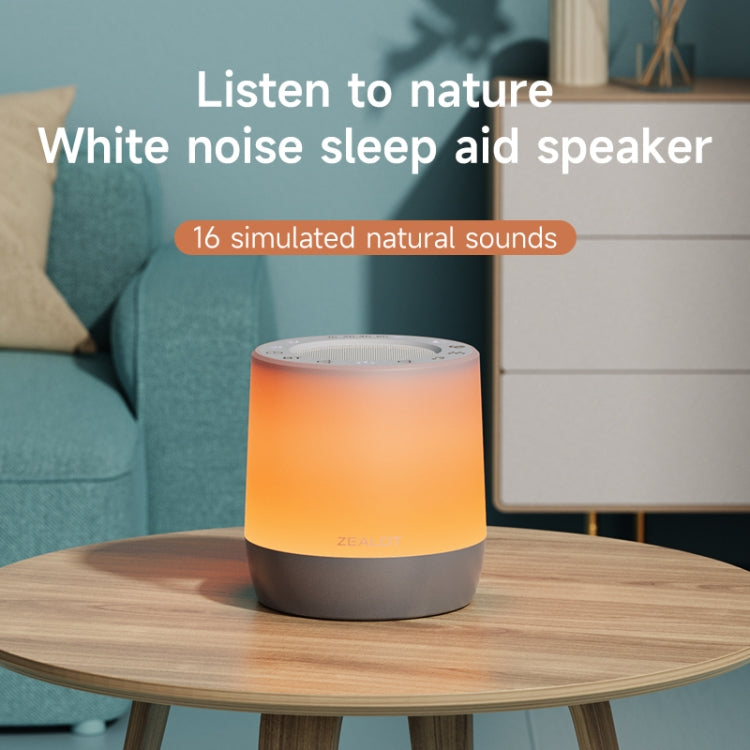 Zealot Z6 3 in 1 White Noise Sleep Aid Bluetooth Speaker with Night Light Function(White) - free shipping - PMC Jewellery - Order now!
