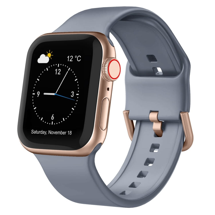 For Apple Watch Series 8 41mm Pin Buckle Silicone Watch Band(Blue Grey) - free shipping - PMC TechLife - Order now!