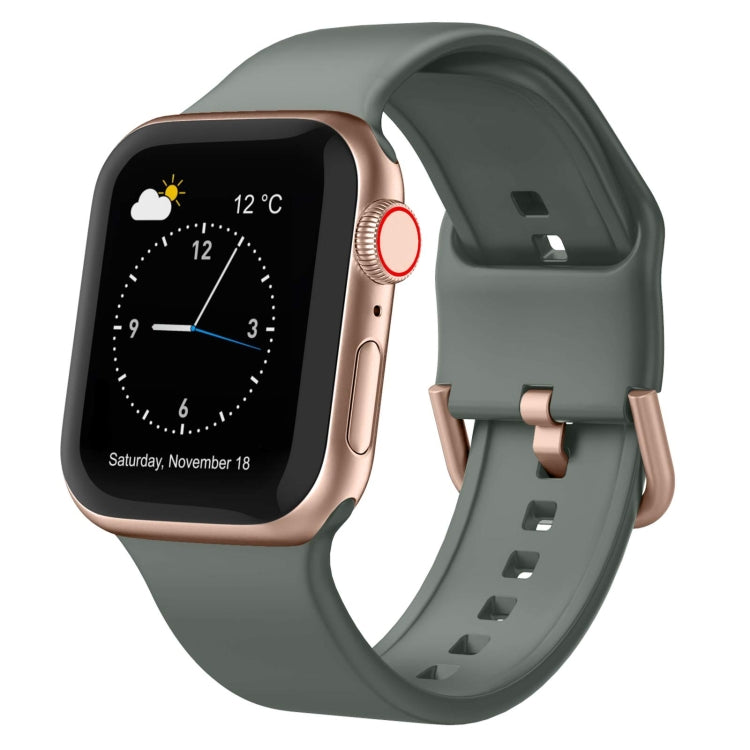 For Apple Watch Series 8 45mm Pin Buckle Silicone Watch Band(Olive) - free shipping - PMC TechLife - Order now!