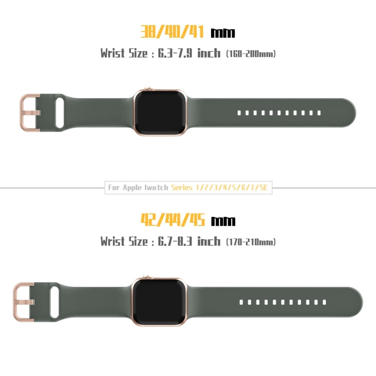 For Apple Watch Series 8 45mm Pin Buckle Silicone Watch Band(Olive) - free shipping - PMC TechLife - Order now!