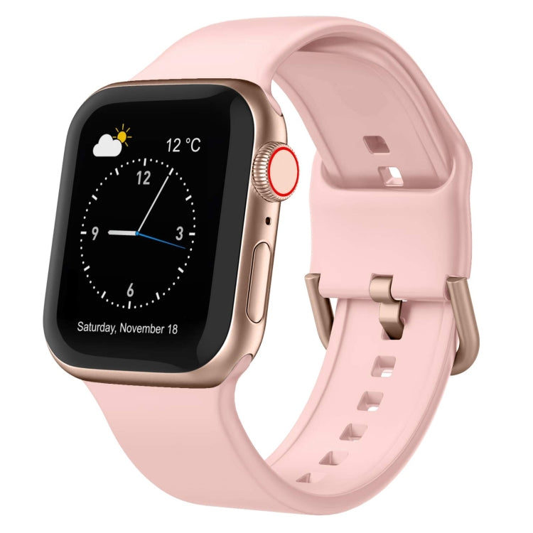 For Apple Watch SE 2022 40mm Pin Buckle Silicone Watch Band(Pink) - free shipping - PMC TechLife - Order now!