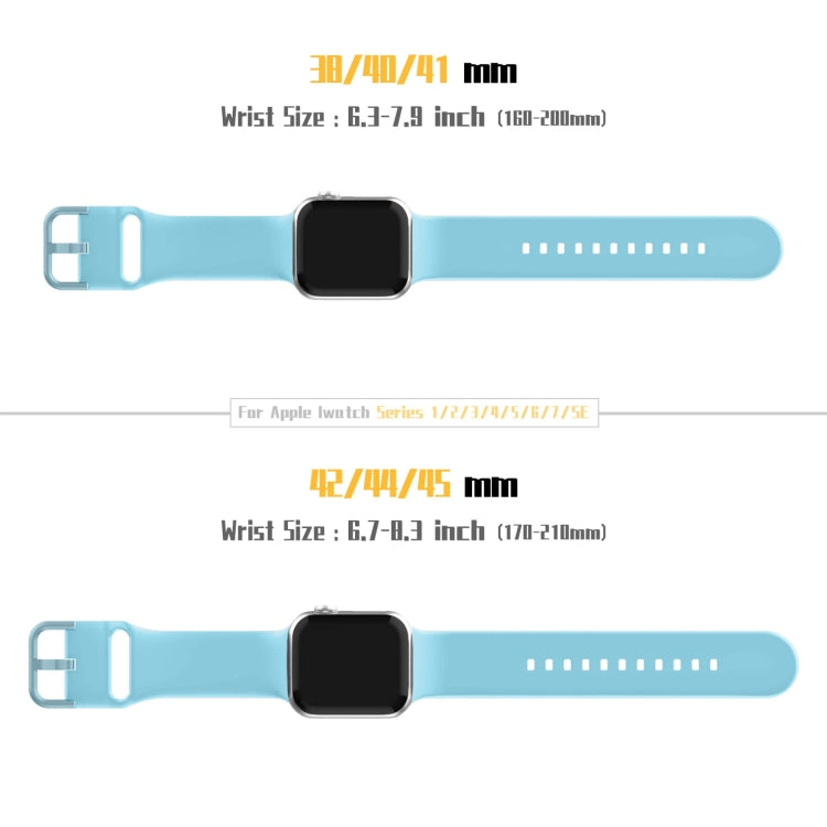 For Apple Watch SE 2022 40mm Pin Buckle Silicone Watch Band(Light Blue) - free shipping - PMC TechLife - Order now!