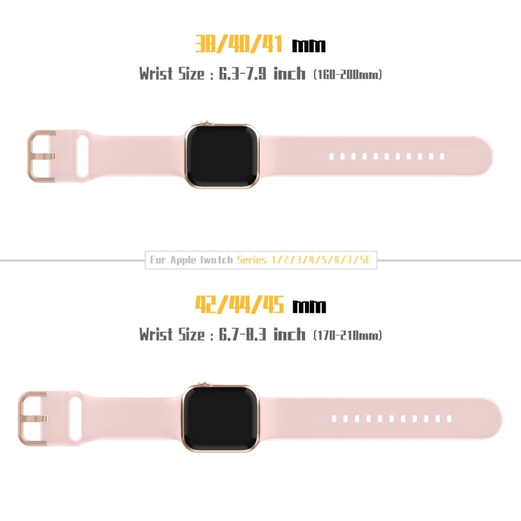 For Apple Watch SE 2022 44mm Pin Buckle Silicone Watch Band(Pink Sand) - free shipping - PMC TechLife - Order now!