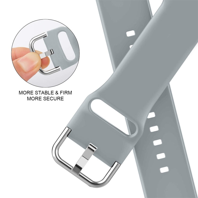 For Apple Watch SE 2022 44mm Pin Buckle Silicone Watch Band(Light Grey) - free shipping - PMC TechLife - Order now!