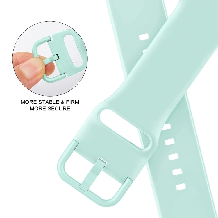 For Apple Watch Series 7 41mm Pin Buckle Silicone Watch Band(Mint Green) - free shipping - PMC TechLife - Order now!