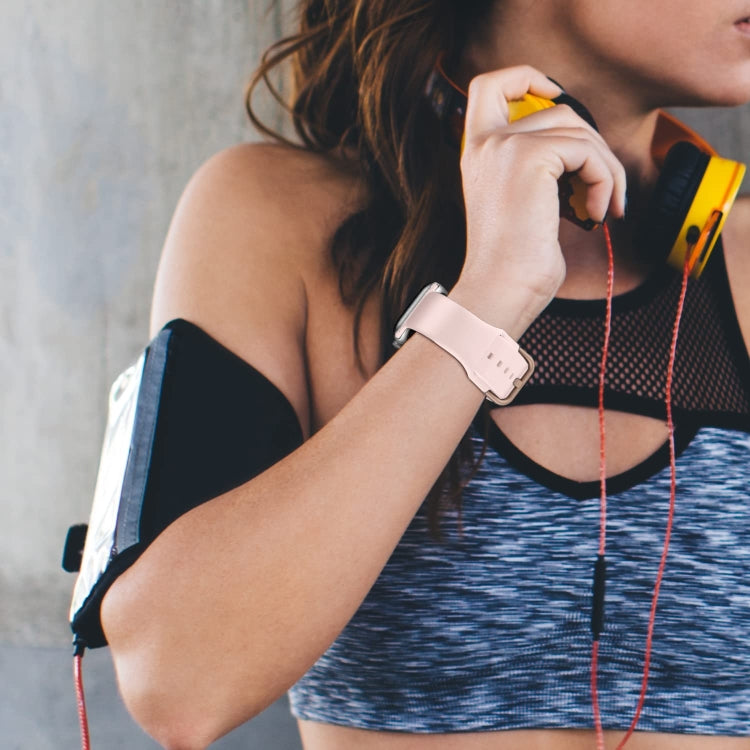 For Apple Watch Series 7 41mm Pin Buckle Silicone Watch Band(Pink Sand) - free shipping - PMC TechLife - Order now!