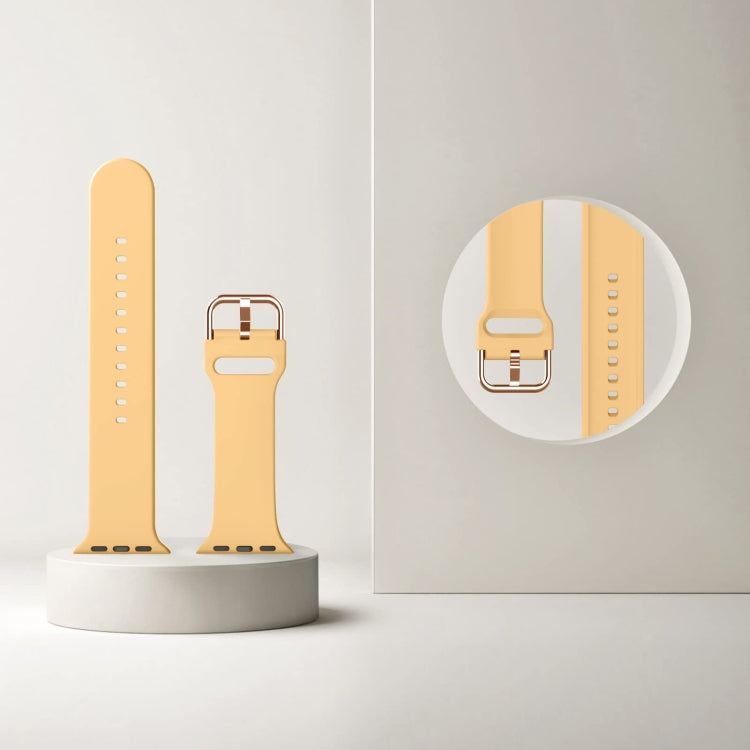 For Apple Watch SE 40mm Pin Buckle Silicone Watch Band(Light Orange) - free shipping - PMC TechLife - Order now!