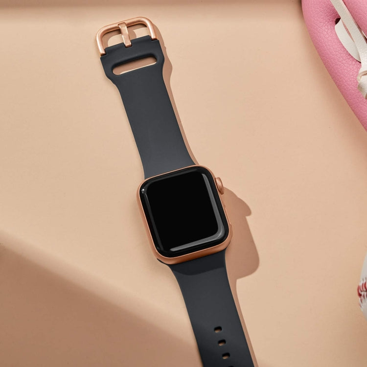 For Apple Watch SE 40mm Pin Buckle Silicone Watch Band(Dark Grey) - free shipping - PMC TechLife - Order now!