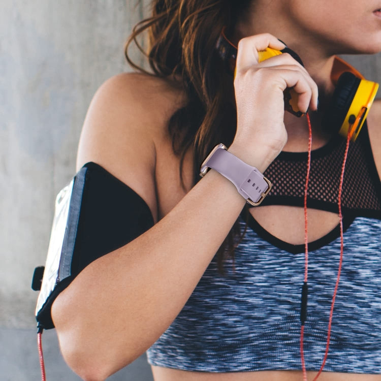 For Apple Watch Series 6 40mm Pin Buckle Silicone Watch Band(Baby Purple) - free shipping - PMC TechLife - Order now!