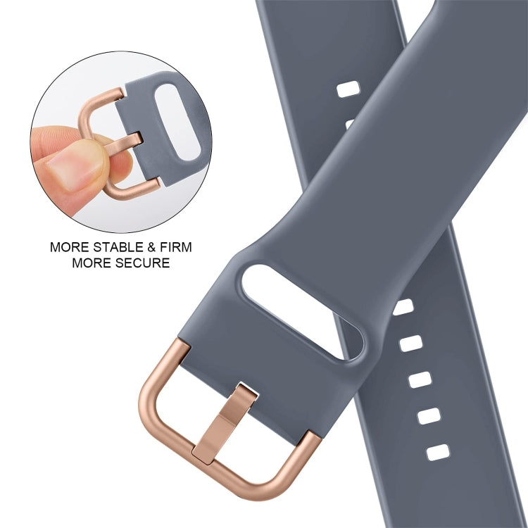 For Apple Watch Series 6 40mm Pin Buckle Silicone Watch Band(Blue Grey) - free shipping - PMC TechLife - Order now!