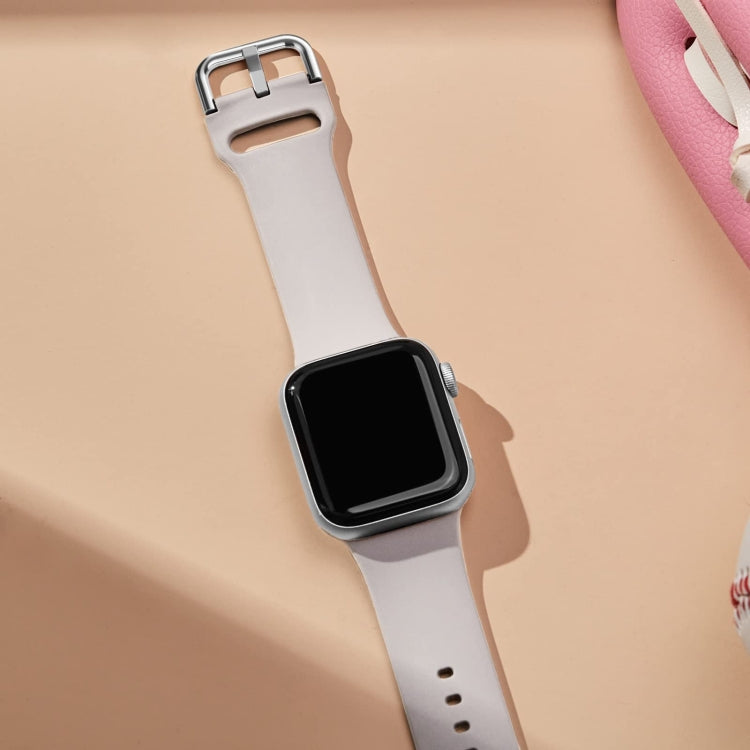 For Apple Watch Series 5 44mm Pin Buckle Silicone Watch Band(Starlight) - free shipping - PMC TechLife - Order now!