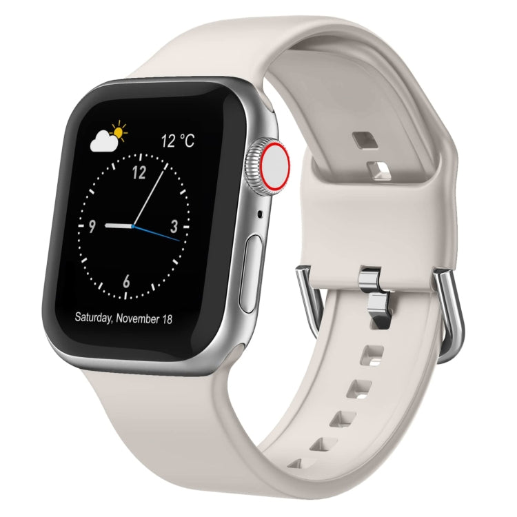 For Apple Watch Series 4 40mm Pin Buckle Silicone Watch Band(Starlight) - free shipping - PMC TechLife - Order now!