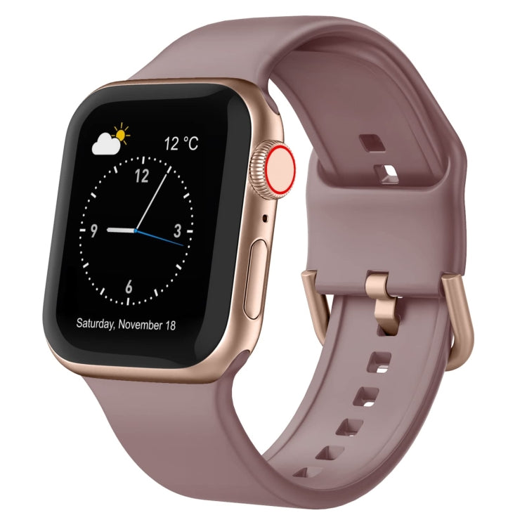 For Apple Watch Series 3 38mm Pin Buckle Silicone Watch Band(Smoked Purple) - free shipping - PMC TechLife - Order now!