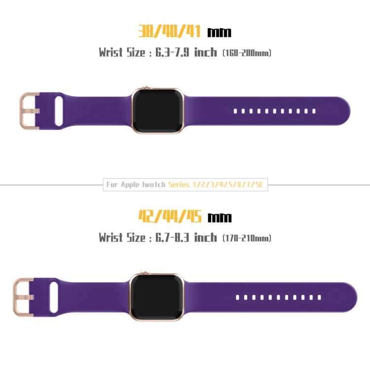 For Apple Watch Series 2 38mm Pin Buckle Silicone Watch Band(Purple) - free shipping - PMC TechLife - Order now!