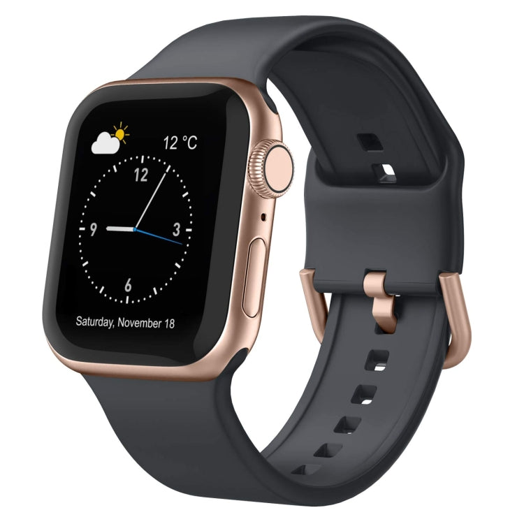For Apple Watch Series 2 38mm Pin Buckle Silicone Watch Band(Dark Grey) - free shipping - PMC TechLife - Order now!
