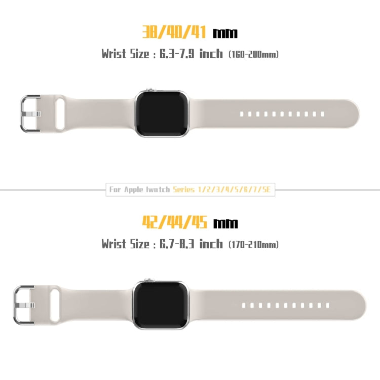 For Apple Watch Series 2 38mm Pin Buckle Silicone Watch Band(Starlight) - free shipping - PMC TechLife - Order now!