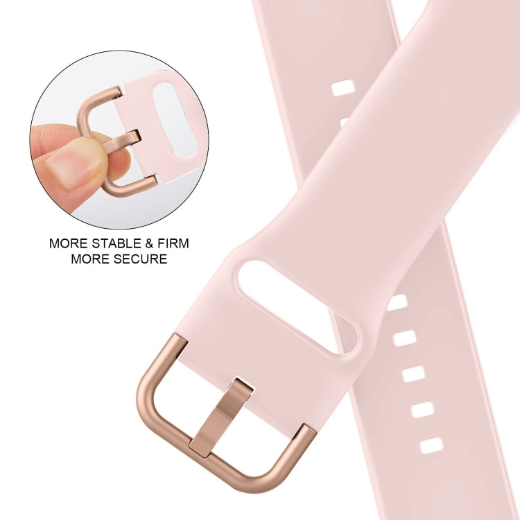 For Apple Watch 42mm Pin Buckle Silicone Watch Band(Pink Sand) - free shipping - PMC TechLife - Order now!