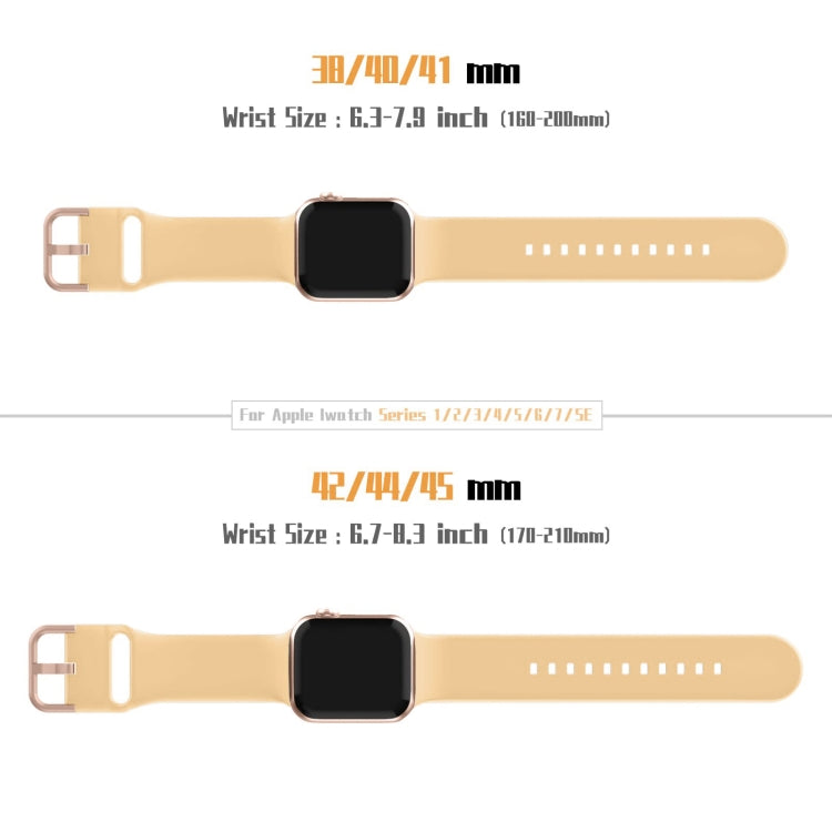 For Apple Watch 42mm Pin Buckle Silicone Watch Band(Light Orange) - free shipping - PMC TechLife - Order now!
