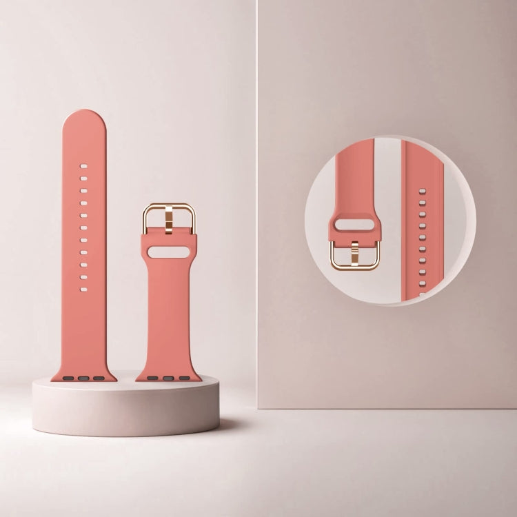 For Apple Watch 42mm Pin Buckle Silicone Watch Band(Coral) - free shipping - PMC TechLife - Order now!