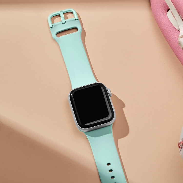 For Apple Watch 38mm Pin Buckle Silicone Watch Band(Mint Green) - free shipping - PMC TechLife - Order now!